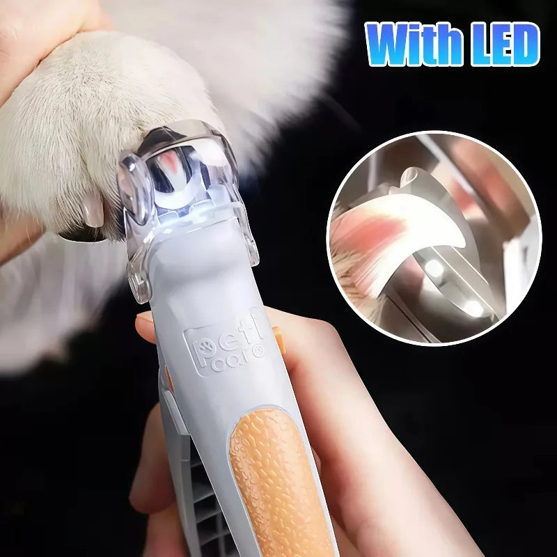 LED Nail Clipper With Light For Dogs Cats Stainless Steel