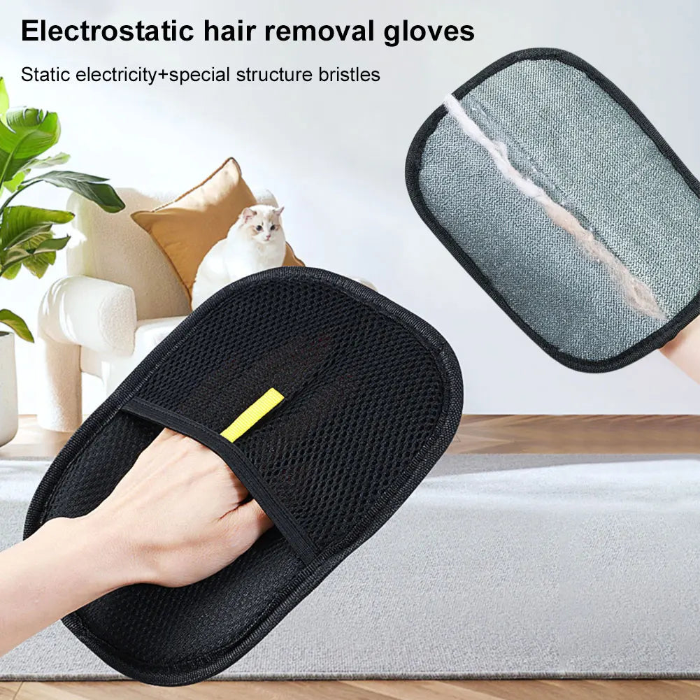 APWIKOGER Deshedding Glove For Dog Cat Rabbit Hair Removal Mitt