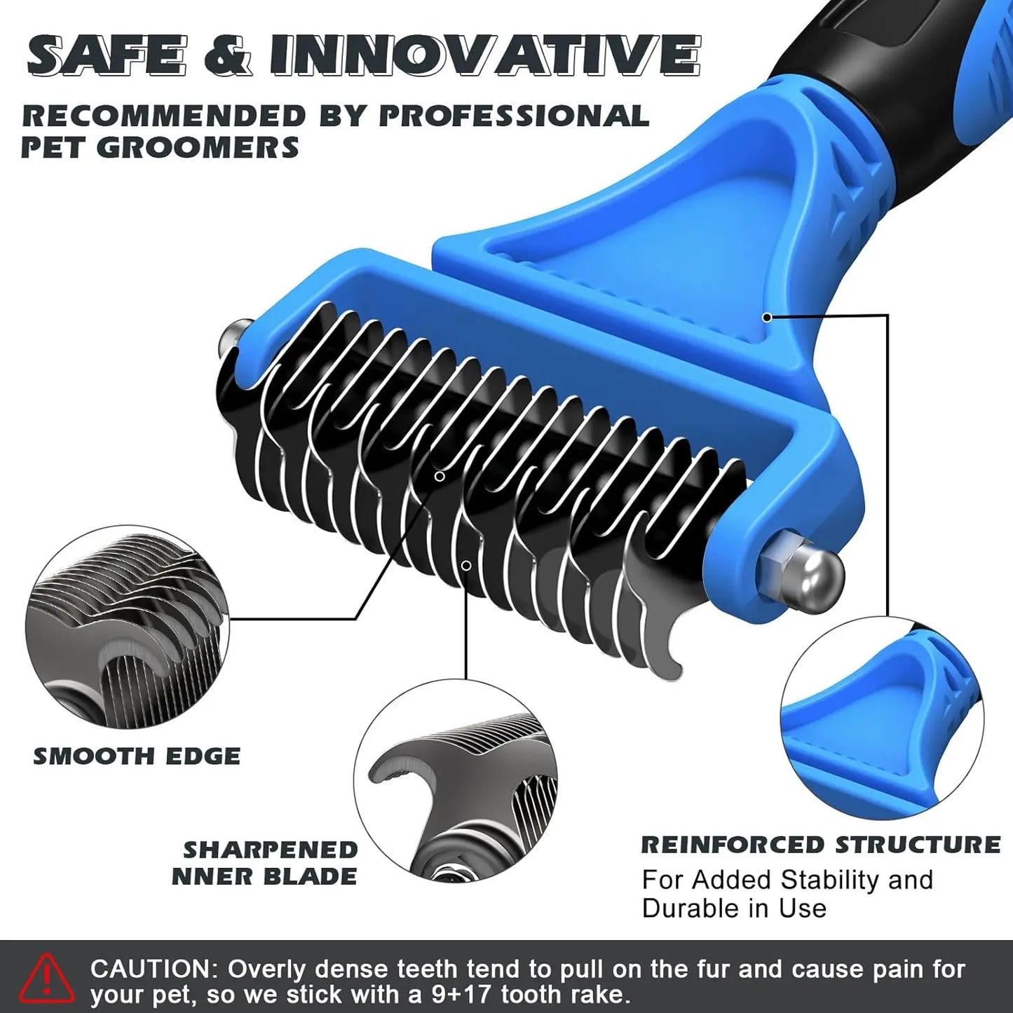 Pet Grooming Kit Rake Comb And Flea Comb Dogs Cats