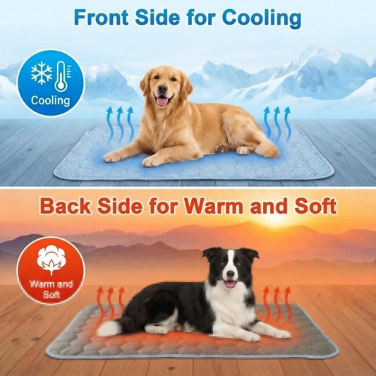 Self Cooling Dog Mat 2-in-1 Long Lasting Soft Washable Bed