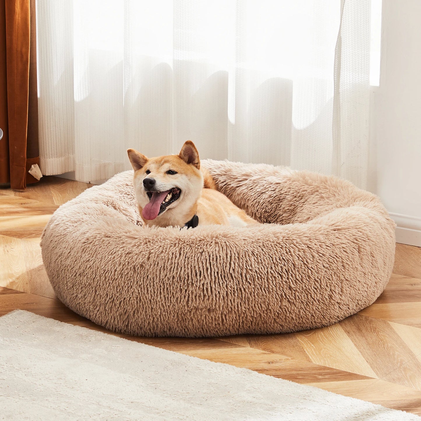 JHK Calming Dog Bed For Medium To Large Dogs Washable Non Slip