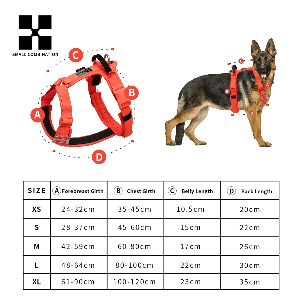 Small Combination Reflective Dog Harness No Pull Vest