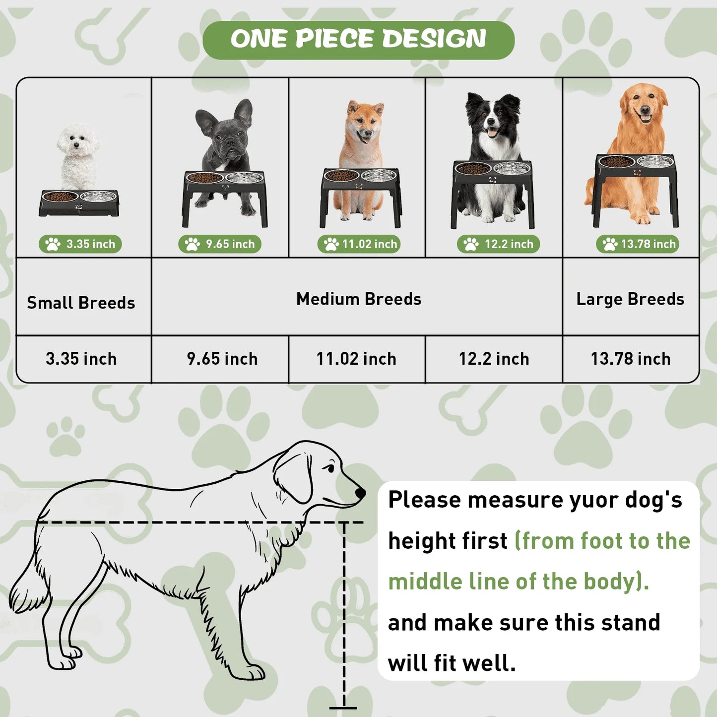 Elevated Dog Bowls With Adjustable Heights And Stainless Steel Bowls