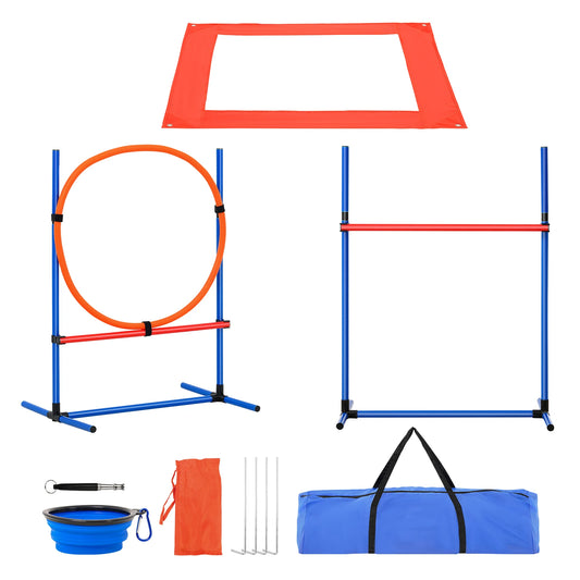 SucceBuy Dog Agility Training Equipment 4 Piece Adjustable Hurdles Set