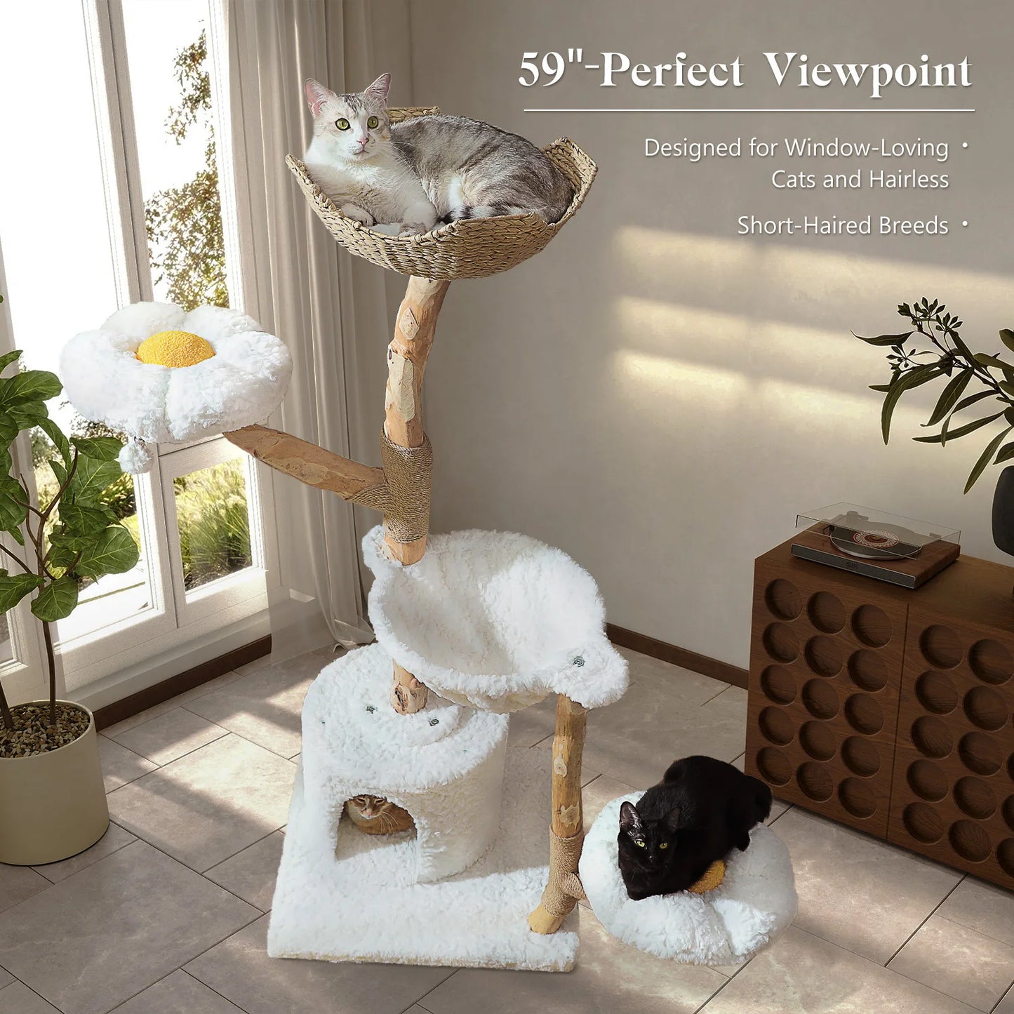 PAWZ Road Cat Tree Tower With Sisal Scratching Post