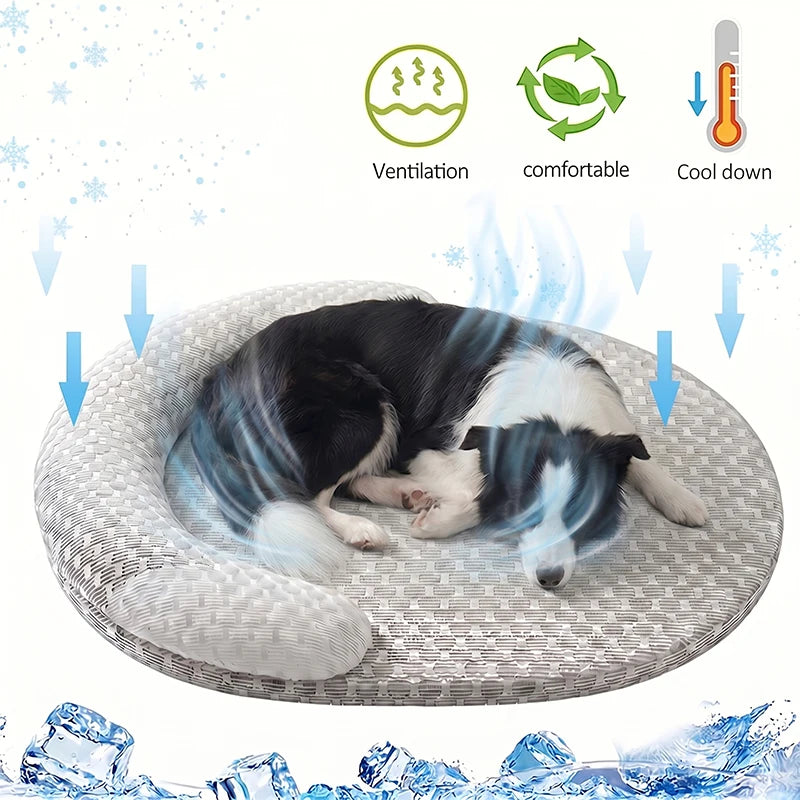 Premium Cooling Ice Silk Pet Bed Mat For Dogs Cats