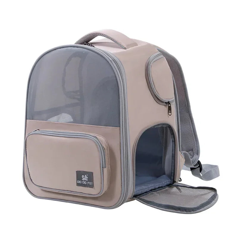 Breathable Cat Carrier Backpack Expandable Travel Bag