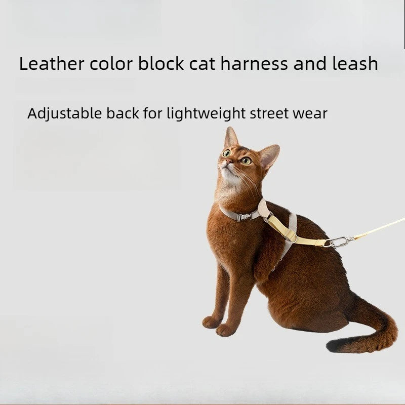 Escape Proof Cat Harness And Leash Set, Adjustable H-Style Vest