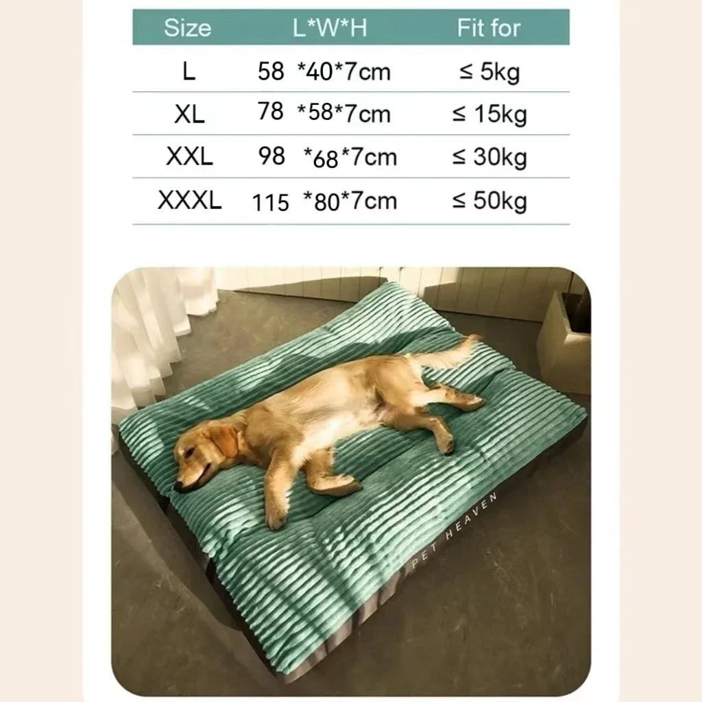 Corduroy Dog Mat Bed for Medium to Large Dogs Removable Washable