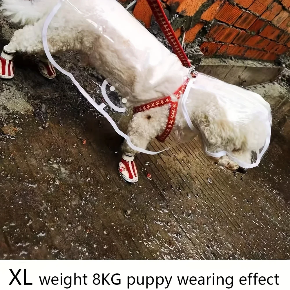 Transparent Waterproof Dog Raincoat For Small And Medium Breeds