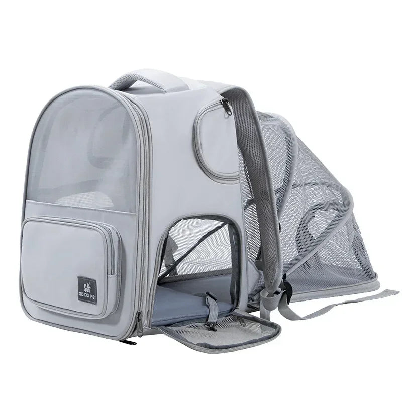 Breathable Cat Carrier Backpack Expandable Travel Bag