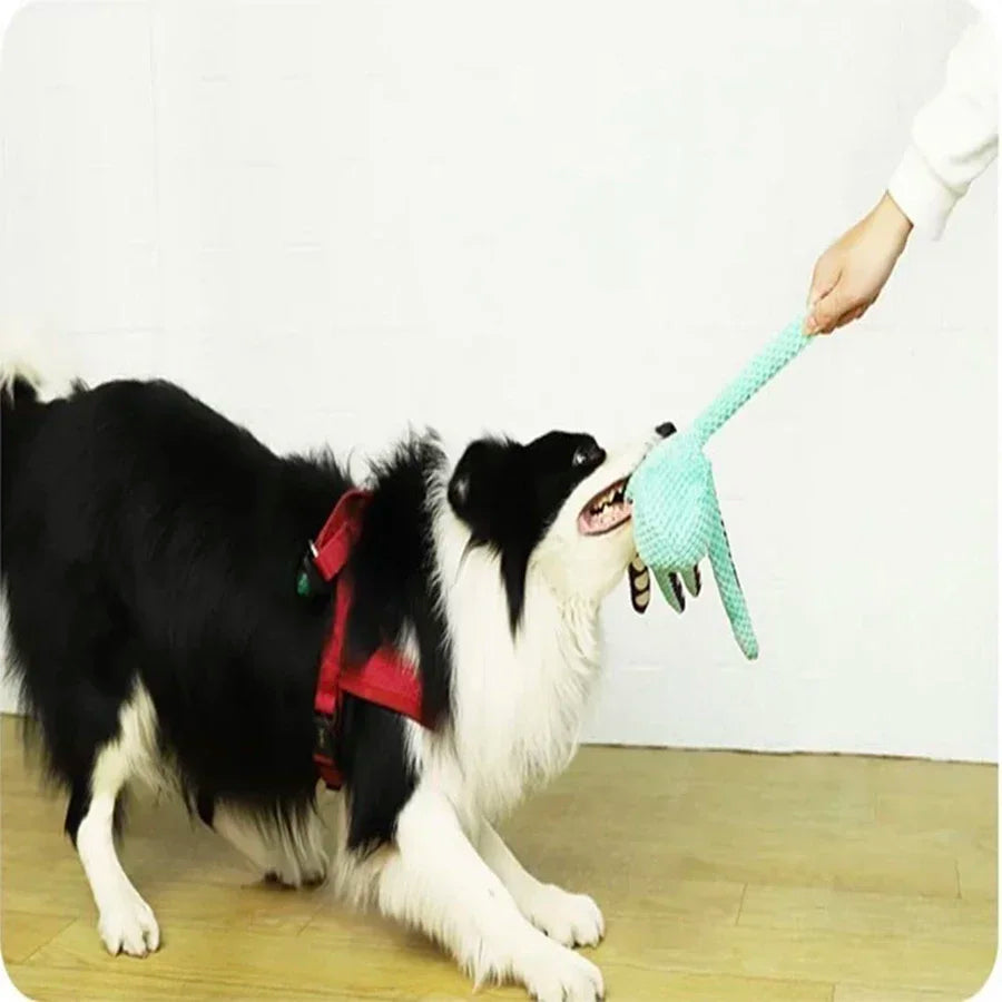 Pet Plush Octopus Dog Toy With Interactive Sound For Boredom