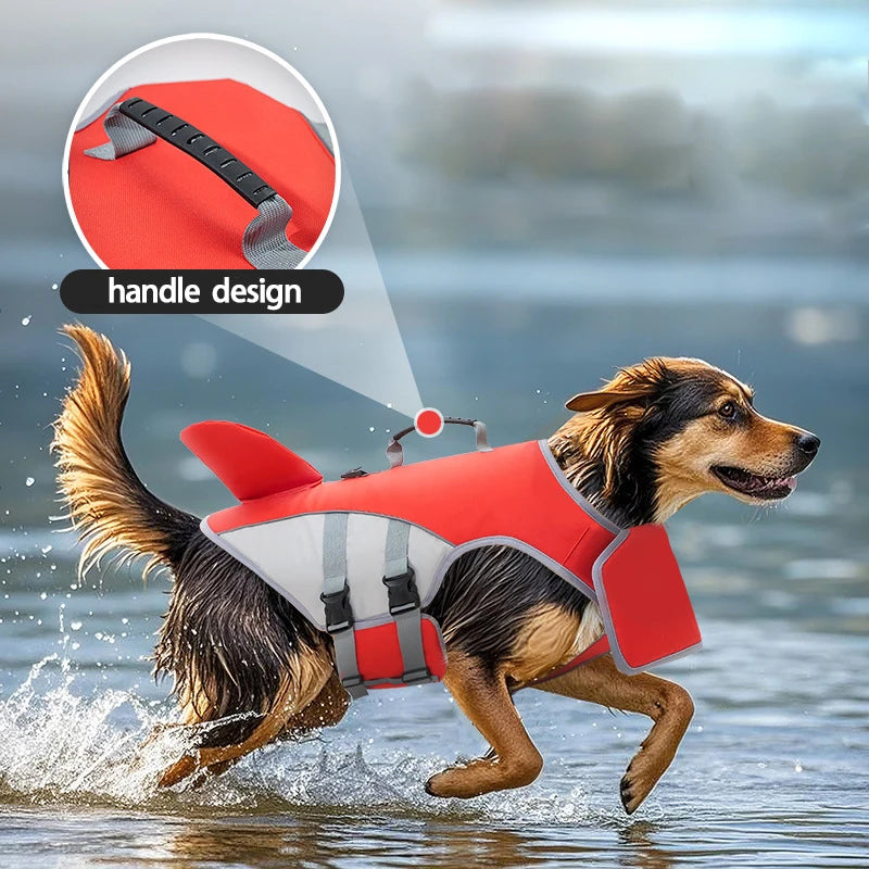 Dog Shark Fin Shape Life Vest For Swimming Safety Protection