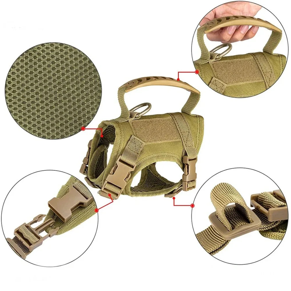 Safe Tactical Cat Harness Vest With Traction Leash And Two Stickers