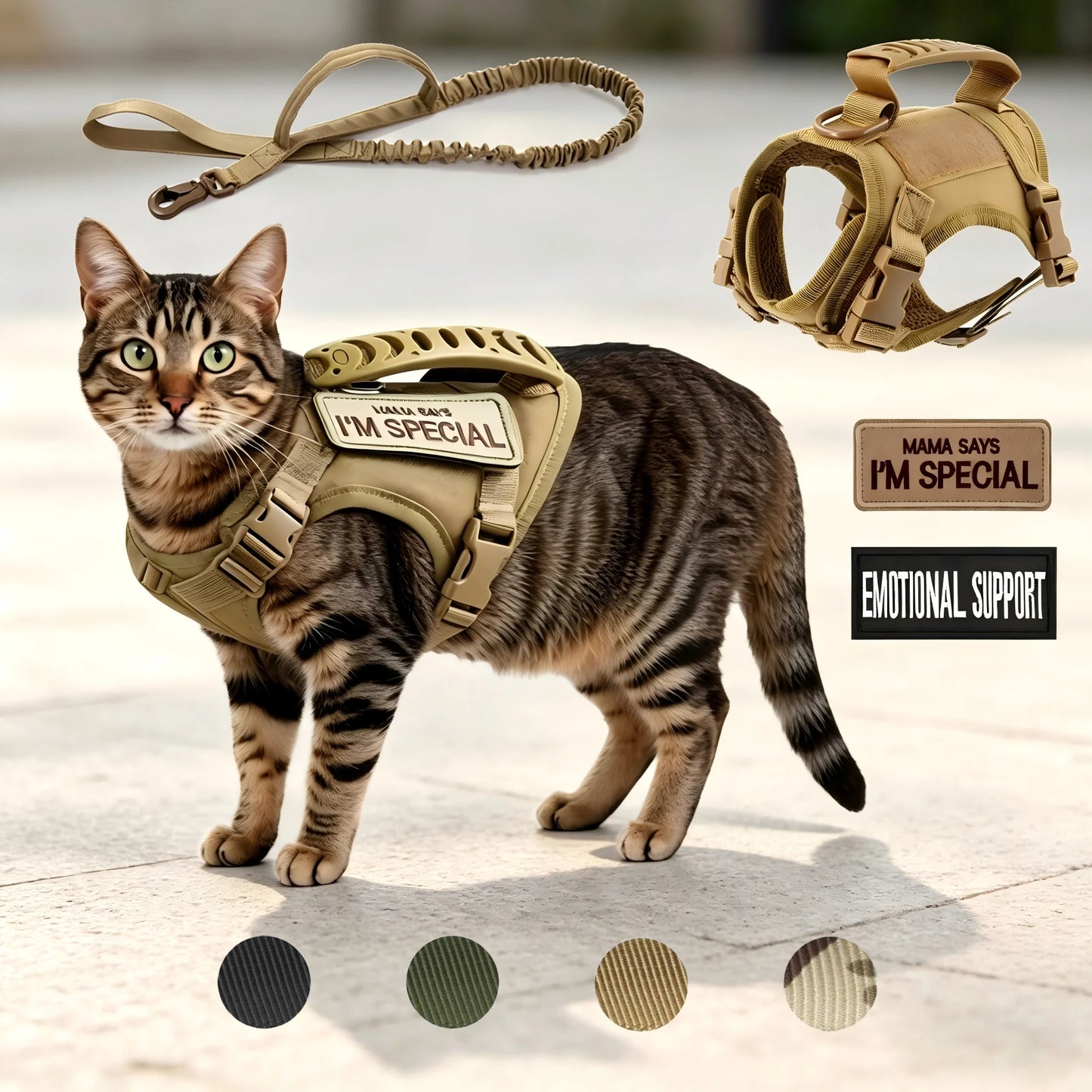 Pet Cat Harness Vest With Leash And Sticker Pack Outdoor