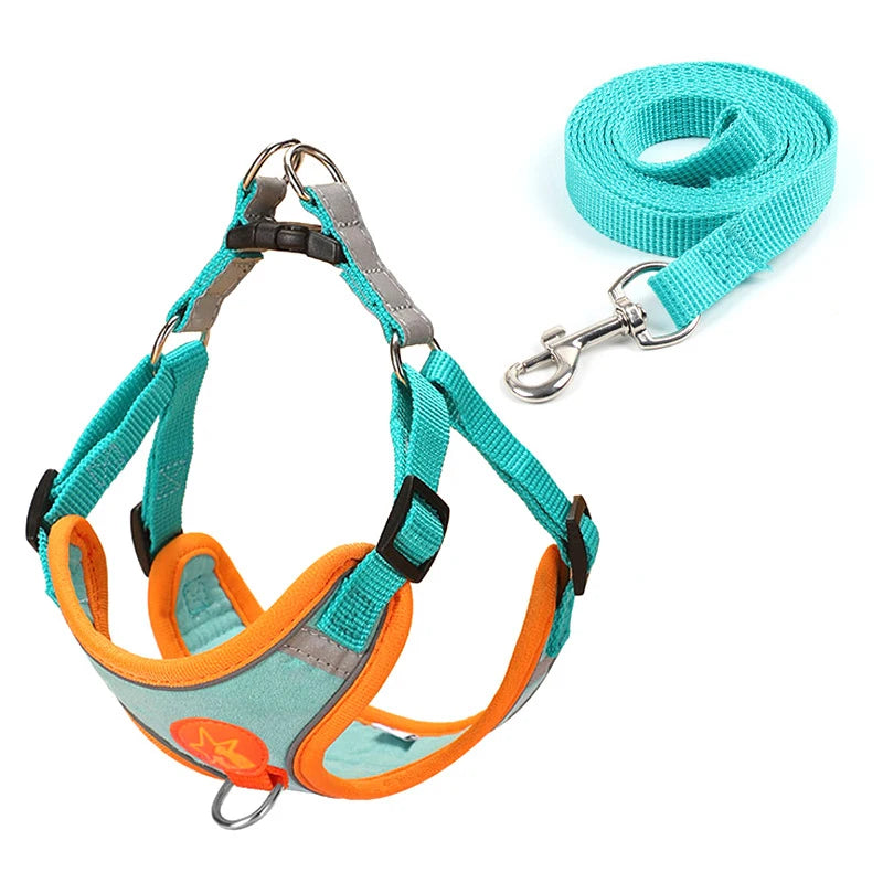 Reflective Mesh Dog Harness Vest For Small And Medium Breeds