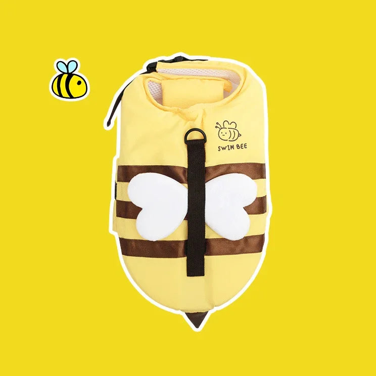 Summer Dog Swimsuit Life Jacket With Breathable Harness