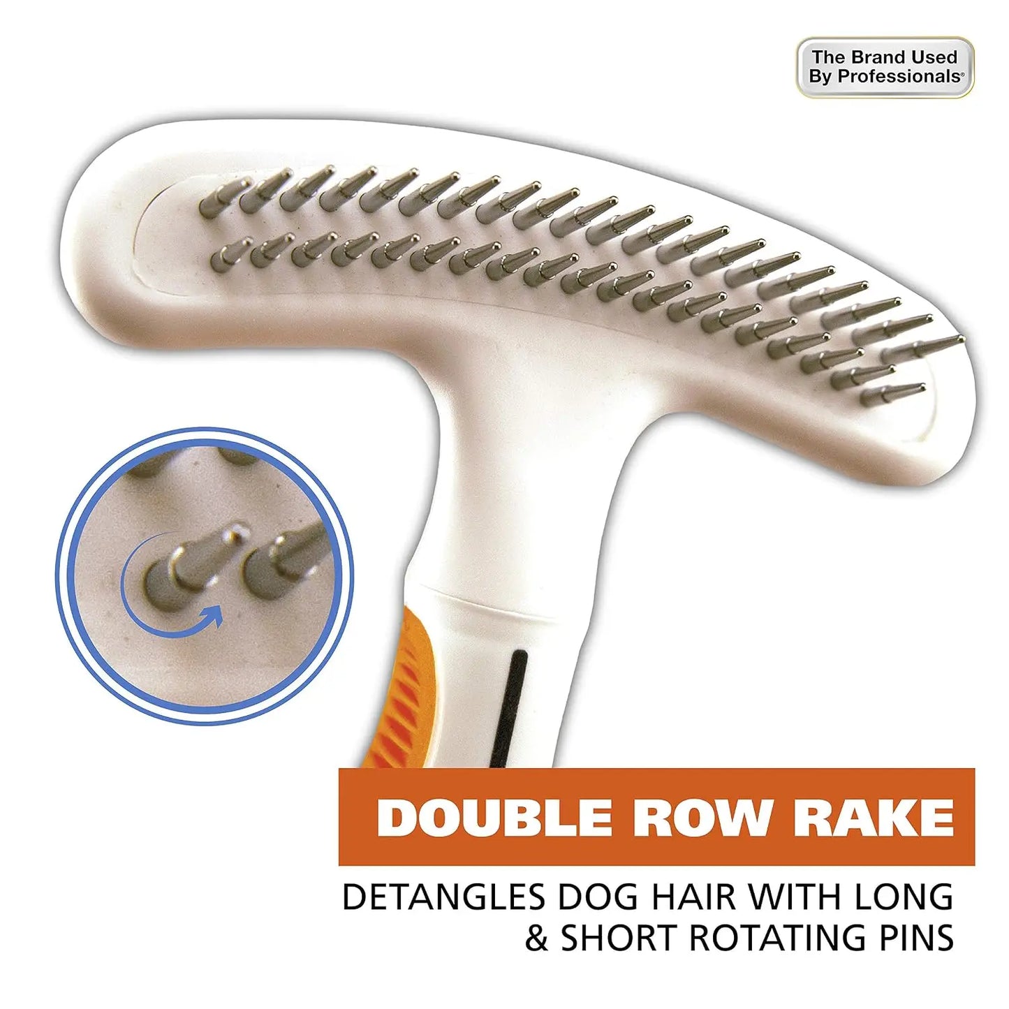 2-in-1 Pet Deshedding Rake And Blade For Dogs And Cats Stainless Steel