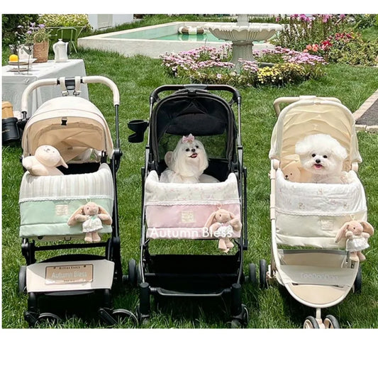 Smvp Super Soft Pet Dog Stroller Cover With Bunny Design