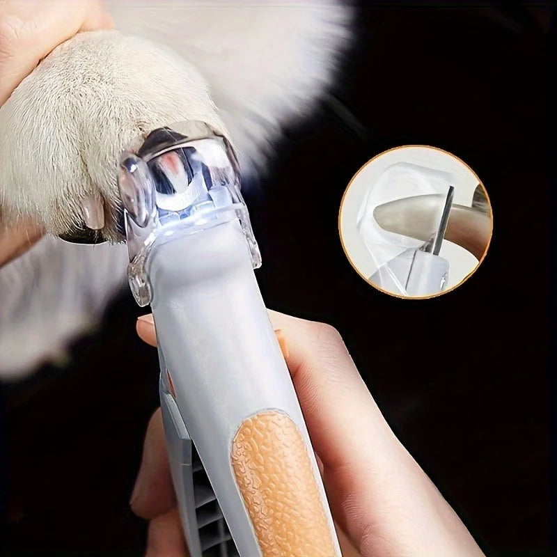 Pet Nail Clipper With LED Light And Steel Blades