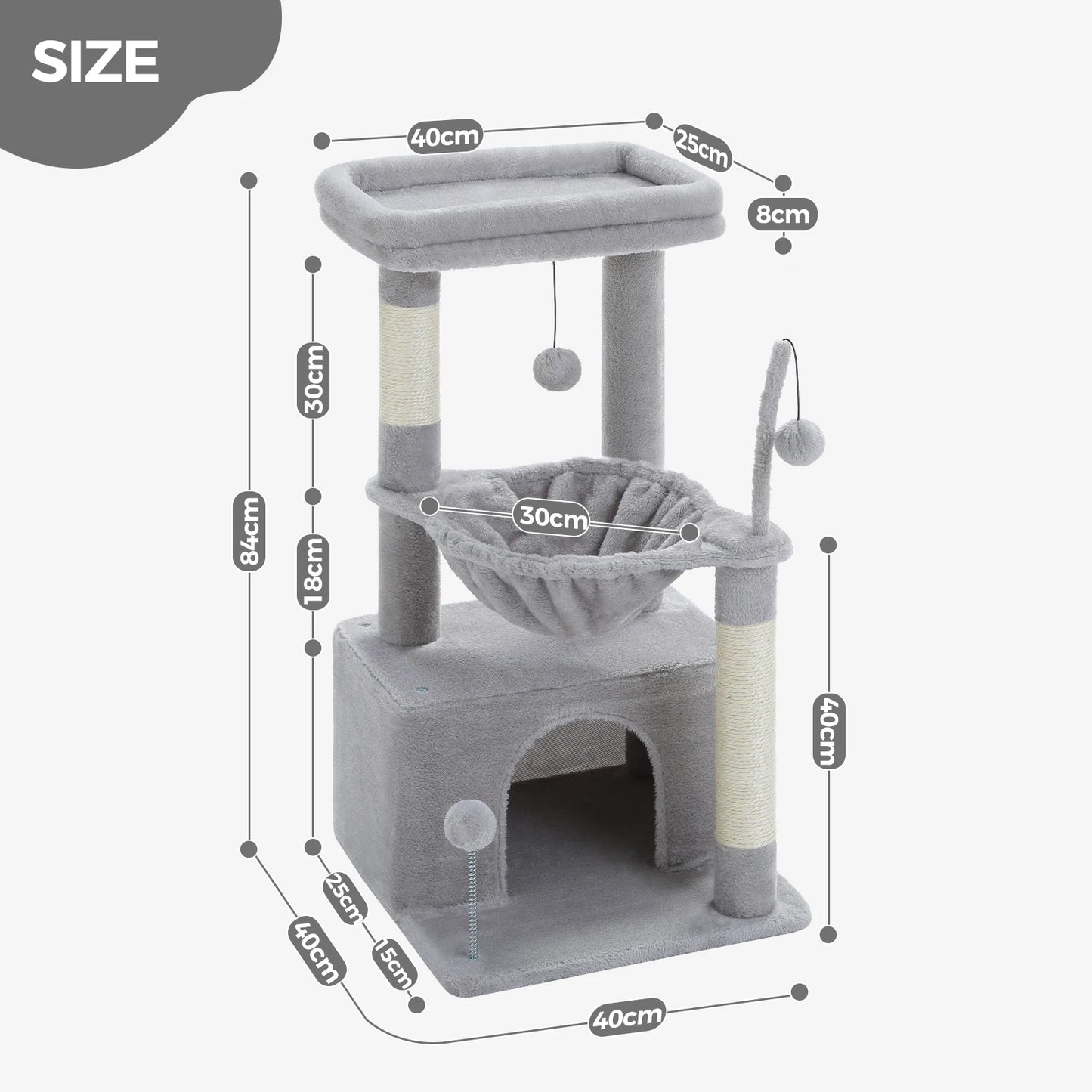 PAWZ Road 4In1 Cat Tree Indoor Condo And Cozy Perch