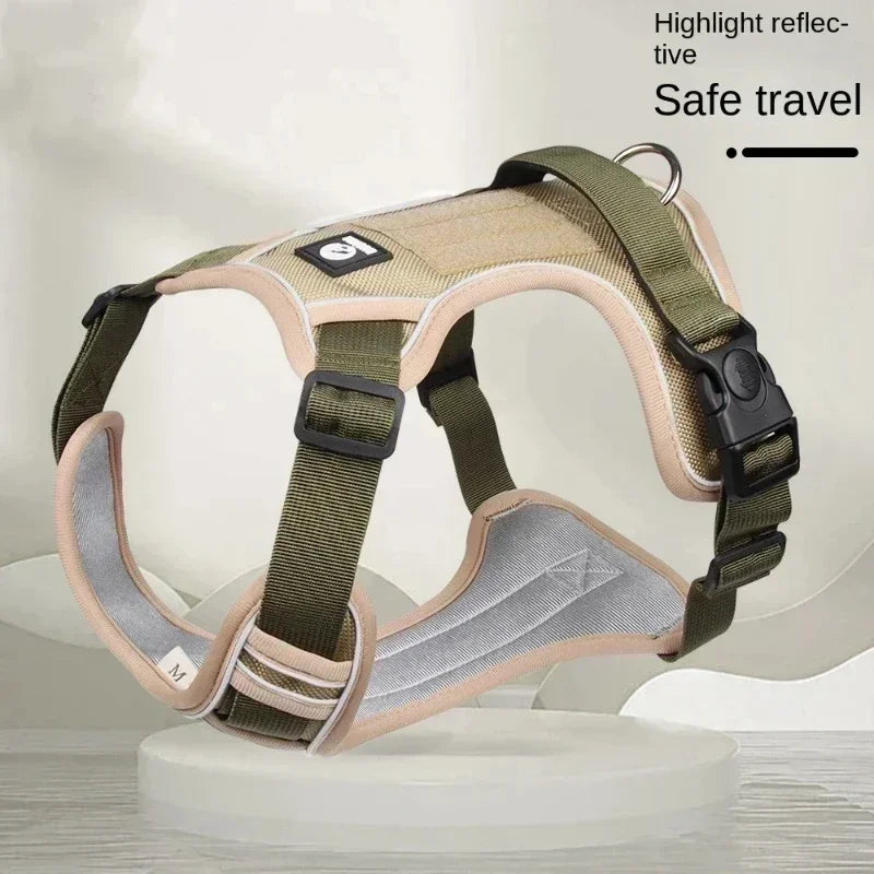ABQP Reflective Dog Harness Adjustable Training Vest Shock Harnesses
