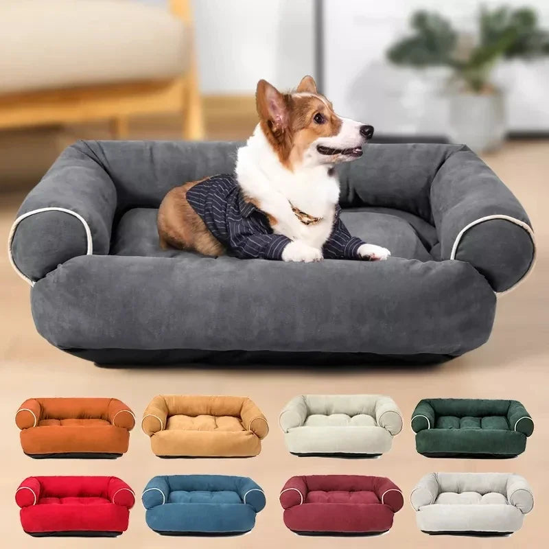 Super Soft Dog Bed Deep Sleep Sofa Style With Anti Slip Bottom And Warm Mat