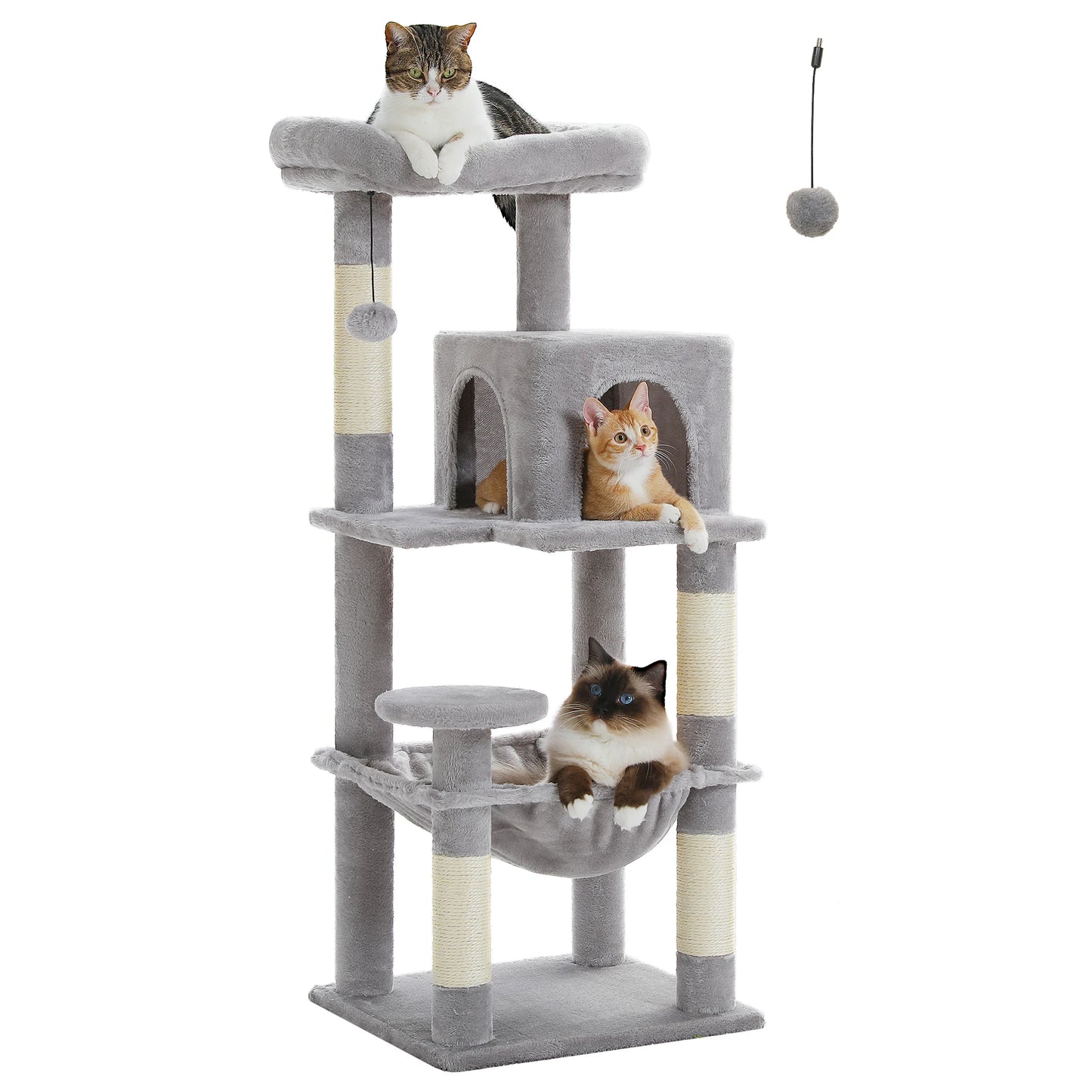 PETEPELA 5 Level Cat Tree Tower for Indoor Large Cats