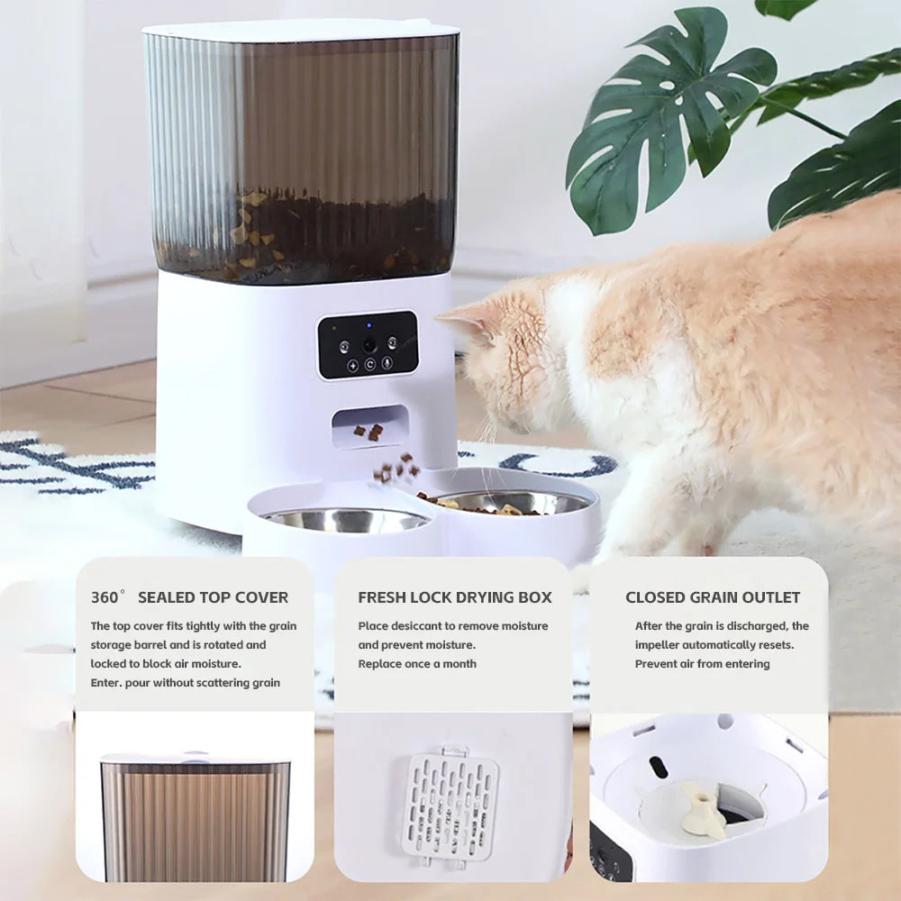 ZYfeeder Smart Pet Feeder With Camera WiFi Timed Dispenser