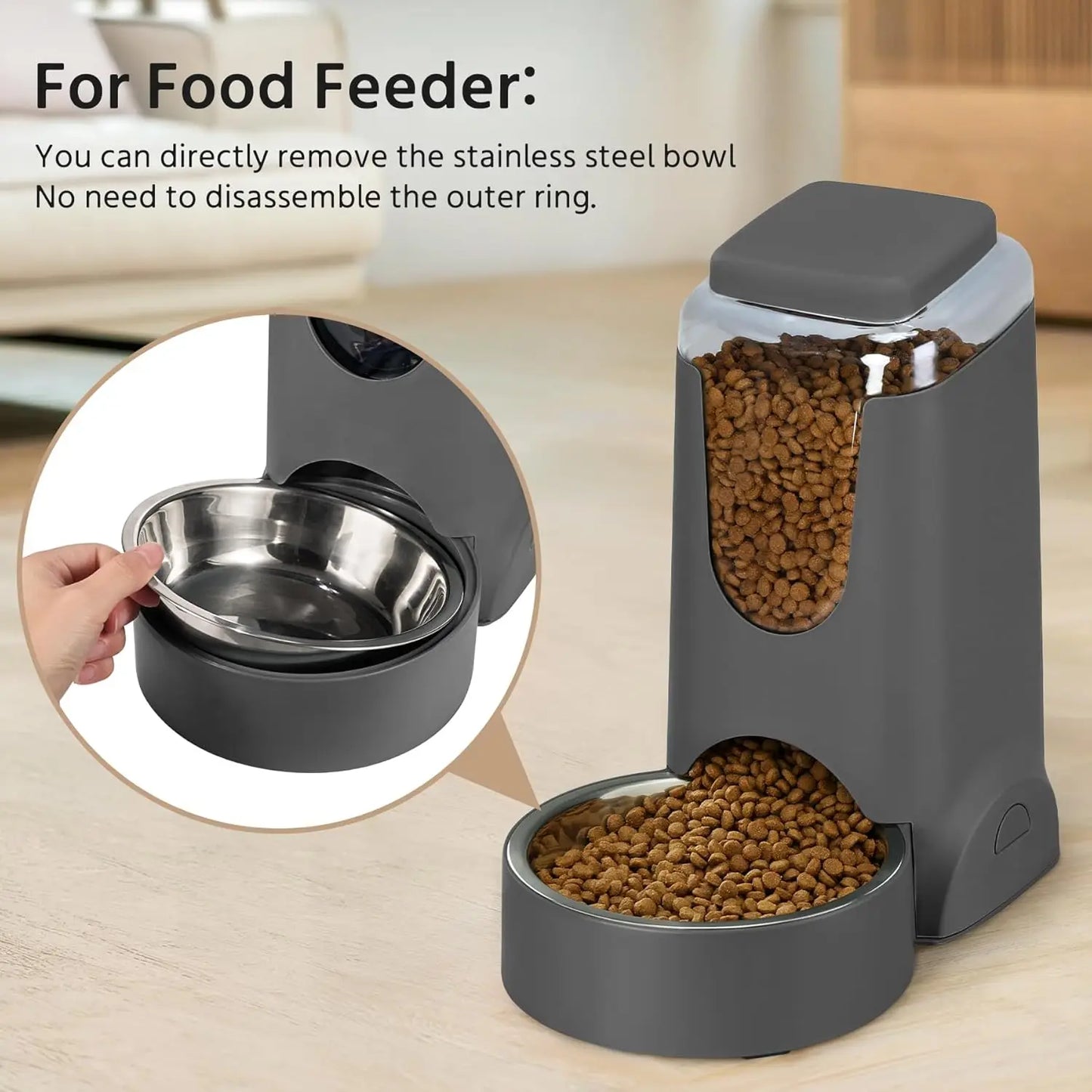 2-Pack Automatic Cat Feeder and Water Dispenser Set