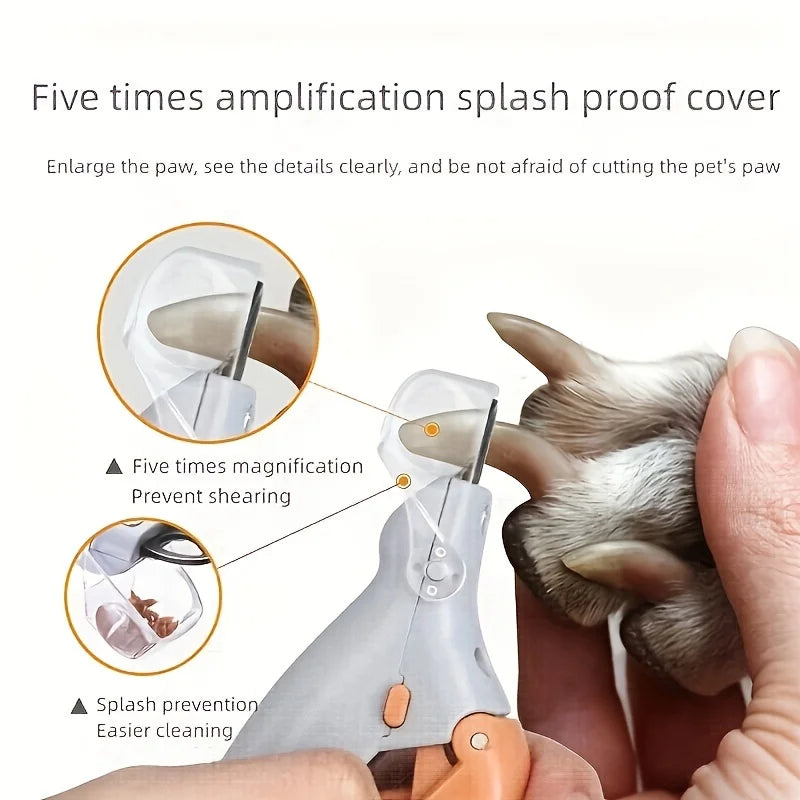 LED Nail Clipper With Magnifying Glass For Dogs And Cats