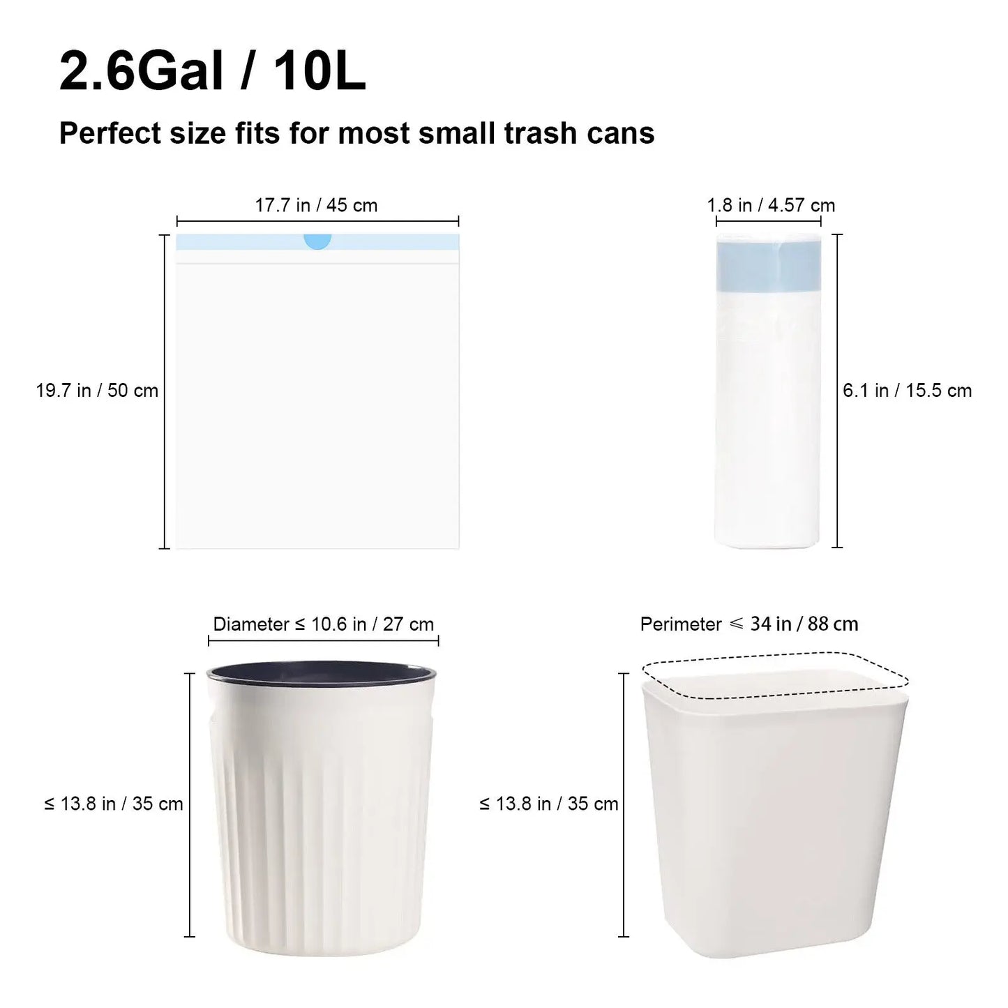 Self-Cleaning Cat Litter Box Liners Poop Bags 60 Count Drawstring Design