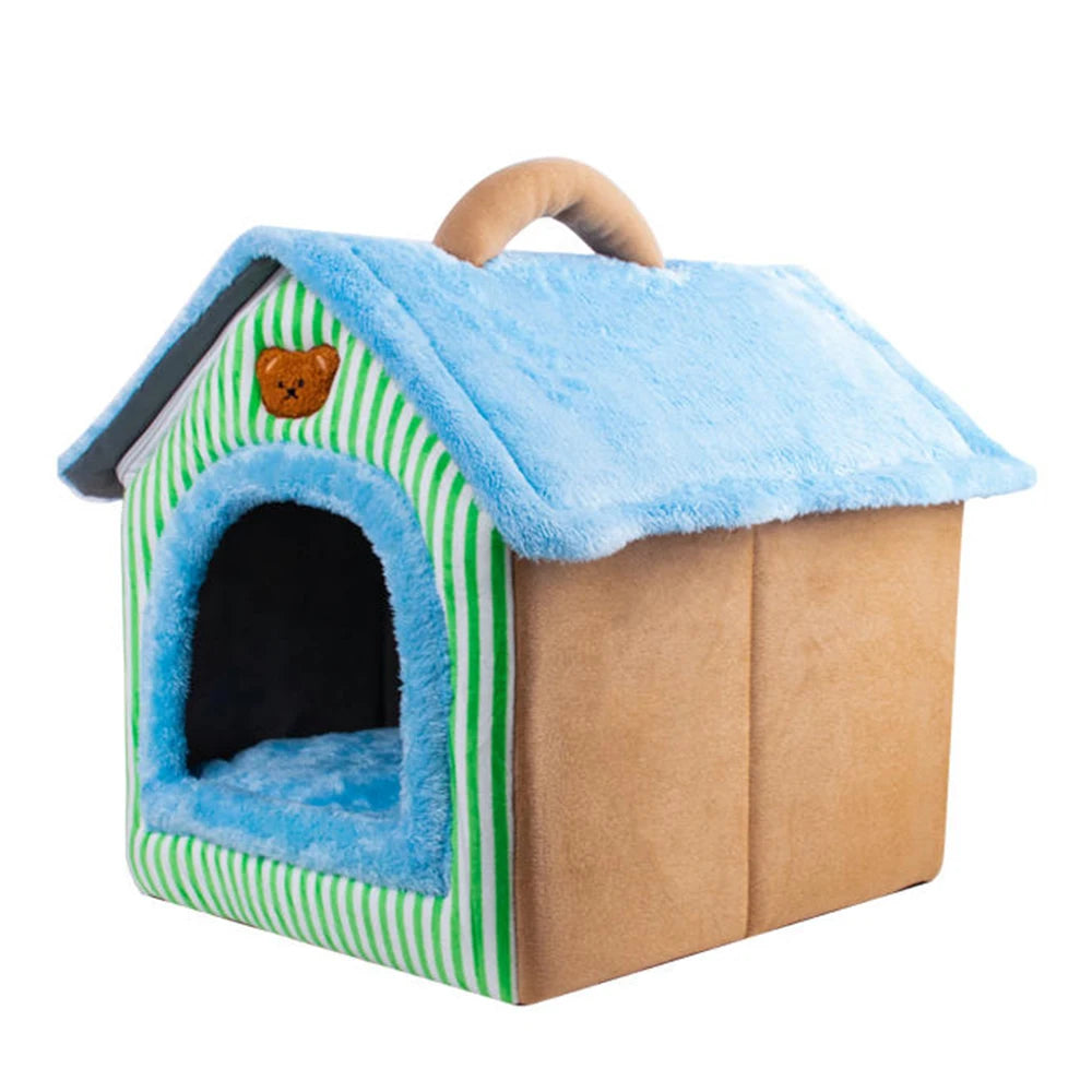 Foldable Pet House For Cats And Small Dogs Removable Bed