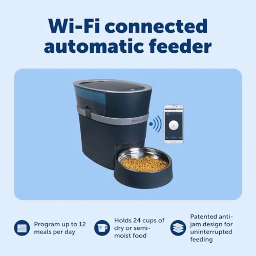 Smart Pet Feeder With Alexa And iOS Android App Compatibility
