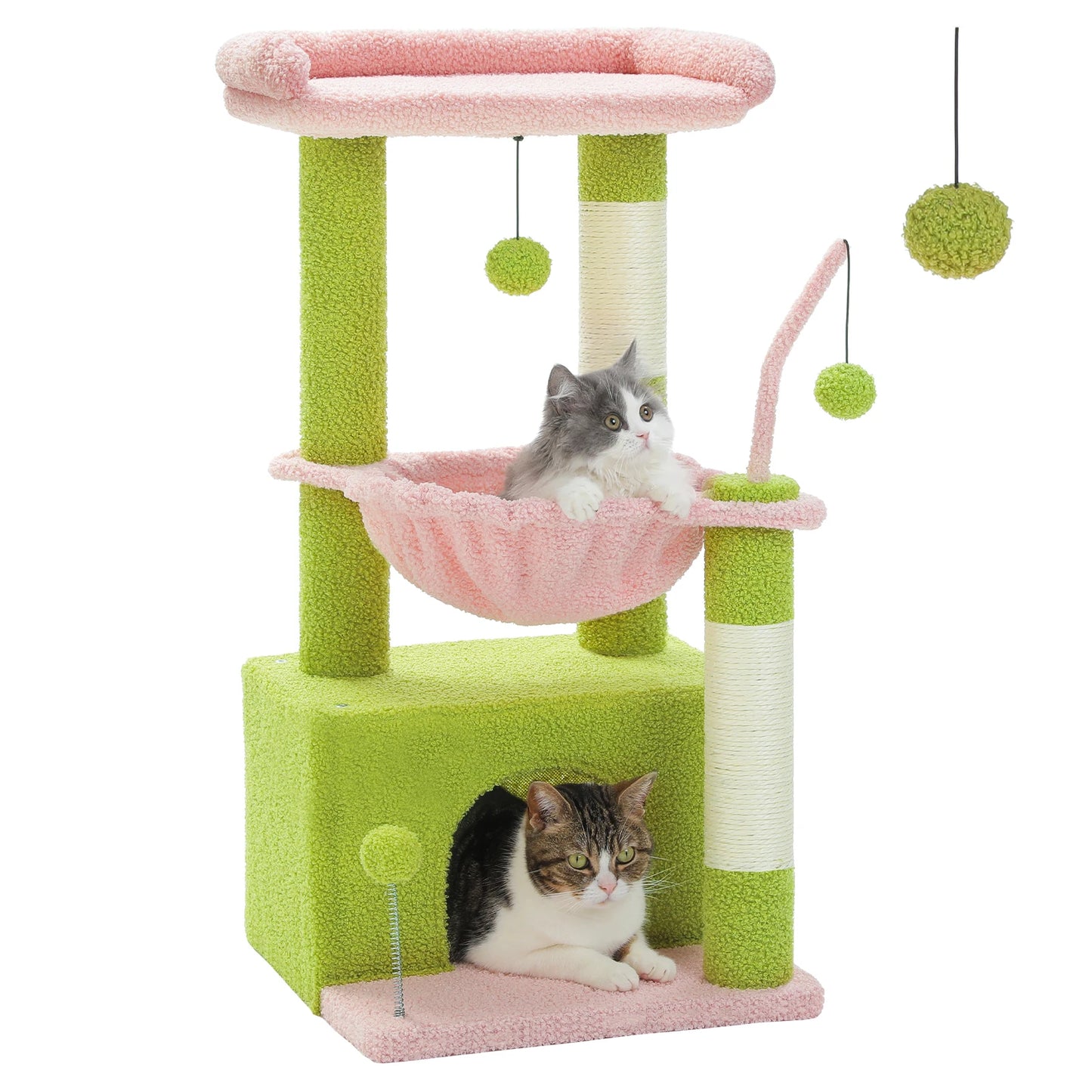 PAWZ Road 4 In 1 Cat Tree With Condo And Scratching Post