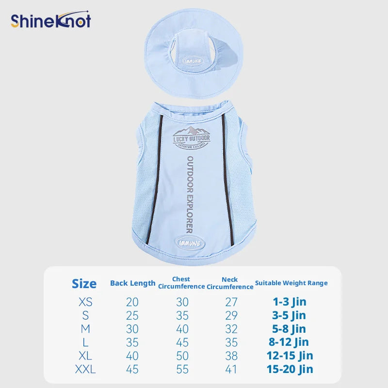 ShineKnot Dog Sunscreen Clothes Breathable Summer Pet Vest