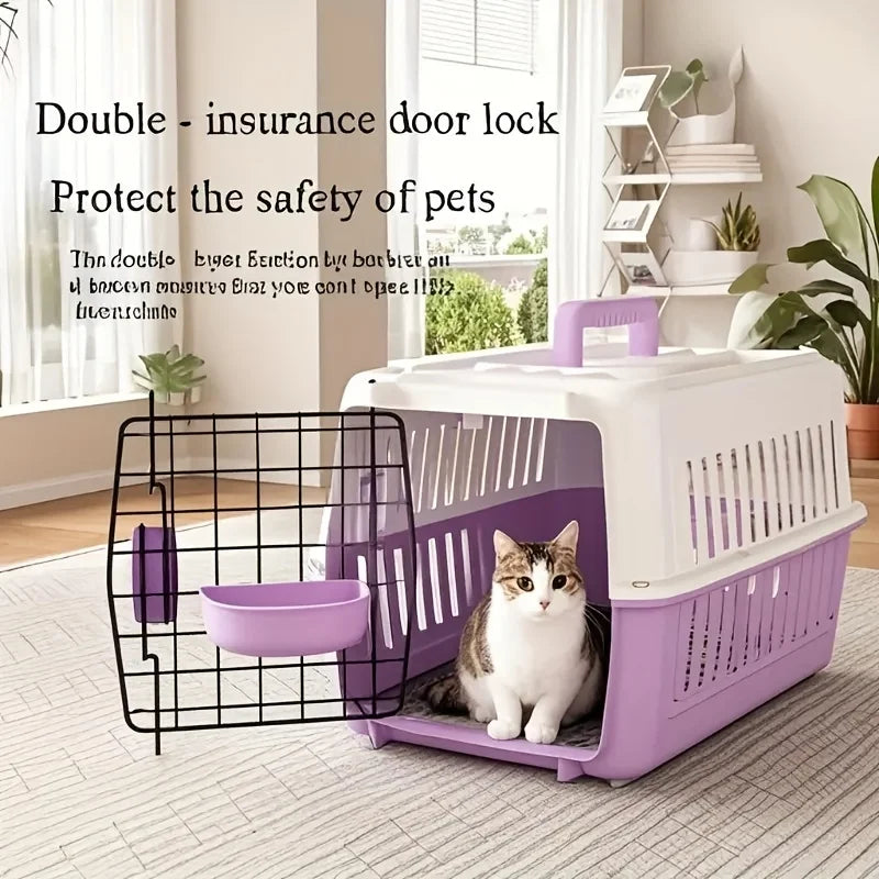 Airline Portable Pet Carrier For Cats And Small Dogs EVA Travel Crate Dividers