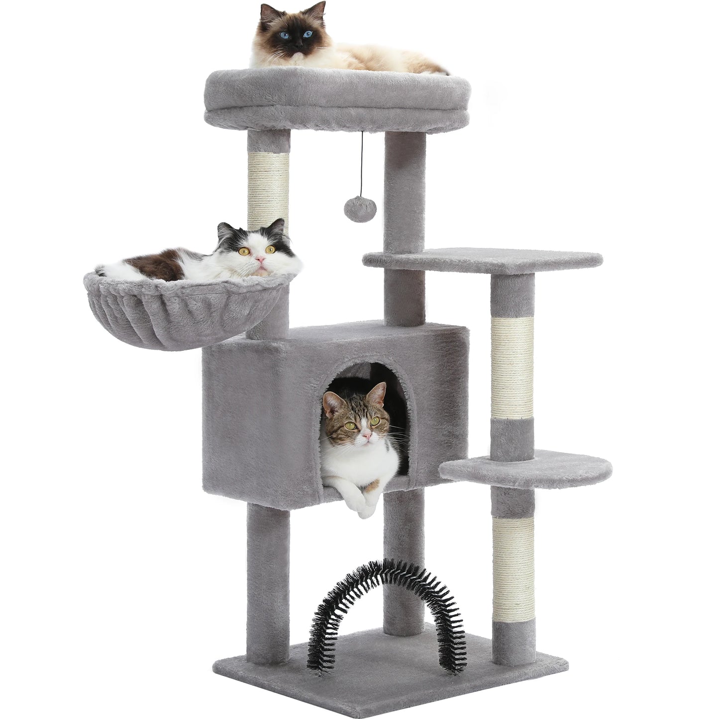 PAWZ Road Cat Tree With Toy Tower And Plushy Perch