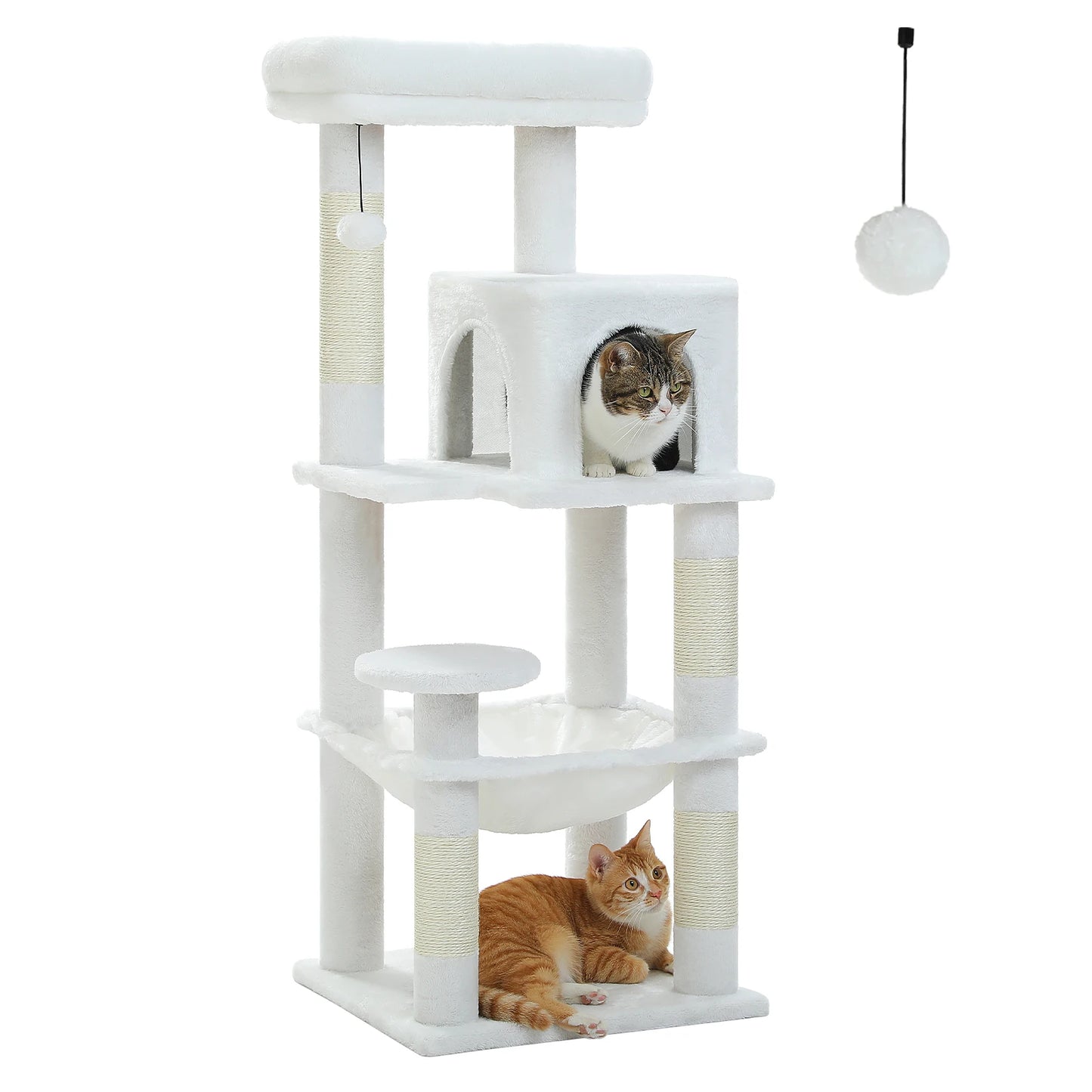 PETEPELA Cat Tree Indoor Five-Level Tower With Metal Frame