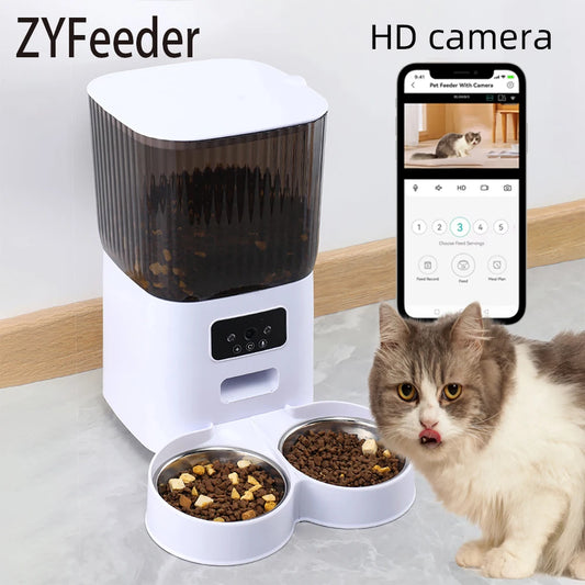 ZYfeeder Pet Feeder With Camera WiFi Timed Automatic Dispenser