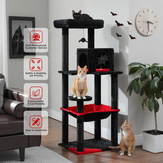 PAWZ Road Gothic Cat Tree Indoor Cats Five Tier Hammock