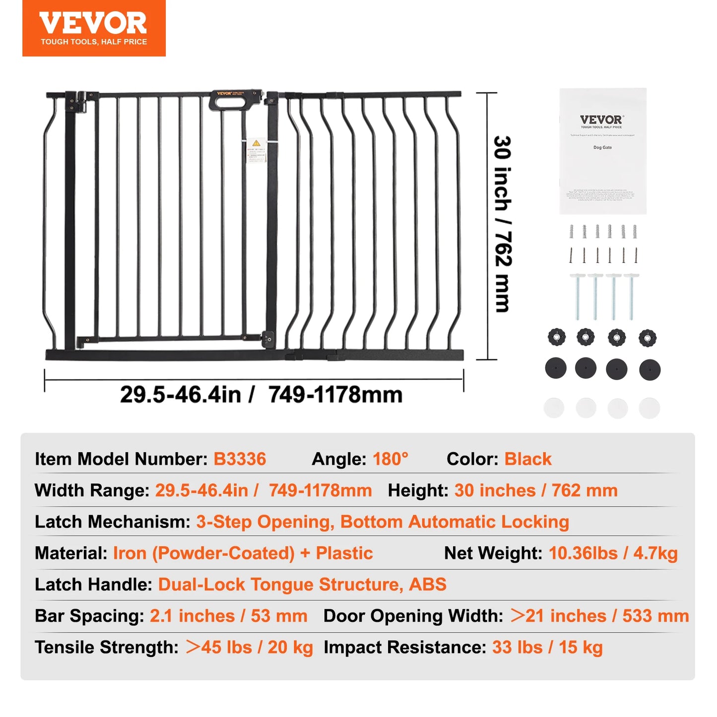 SucceBuy Baby Gate For Doorways Easy Pressure Mount Walk Through