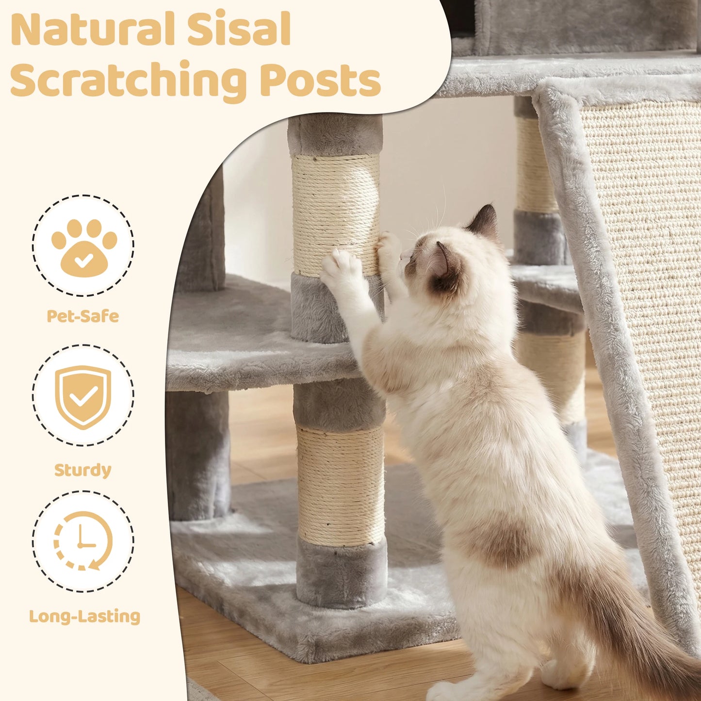 Large Multi Level Cat Tree Tower With Condos Perches