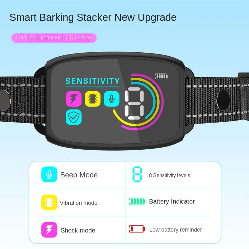LISM Intelligent Dog Collar Anti Barking Training Device Waterproof