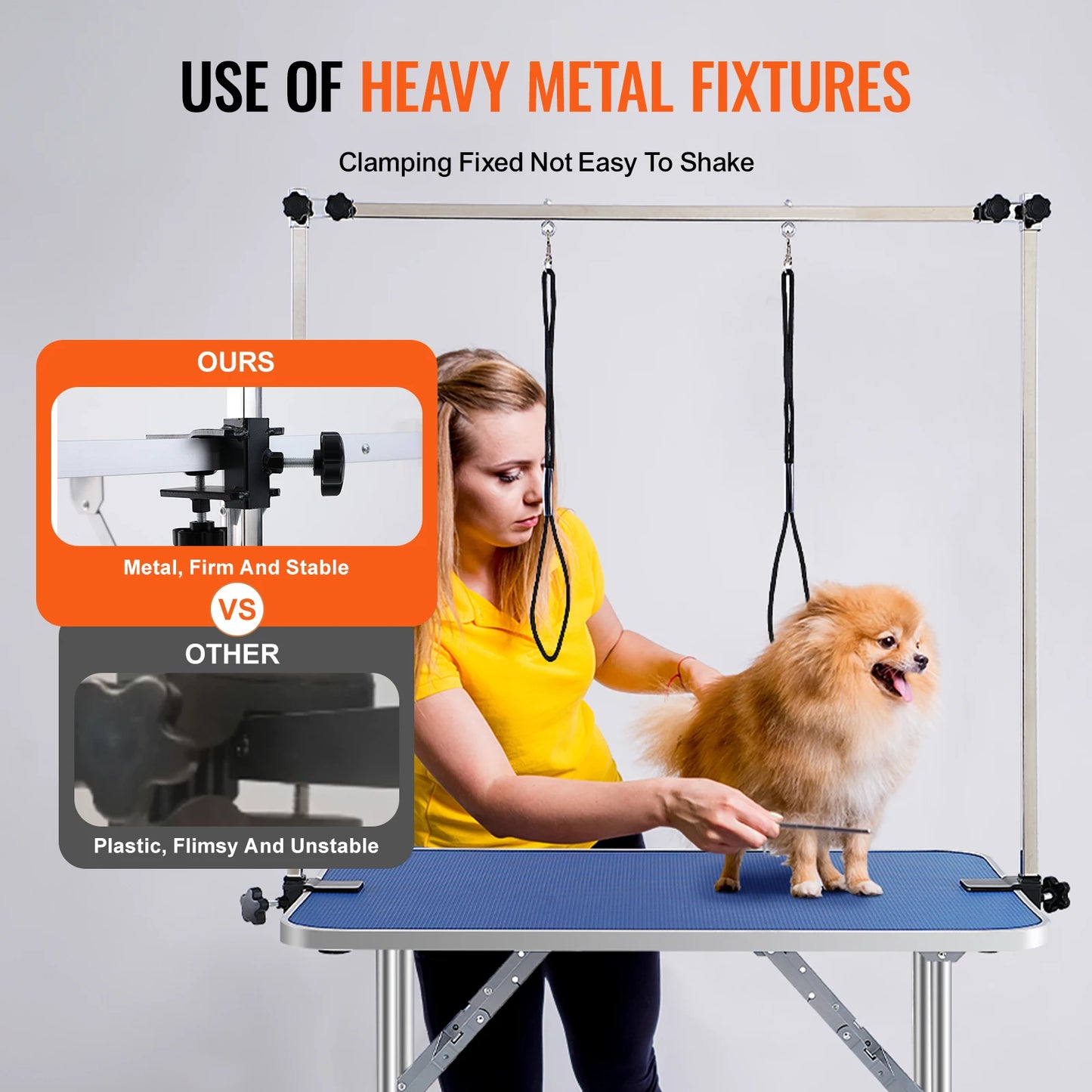 SucceBuy Pet Grooming Table Two Arms Clamp Station
