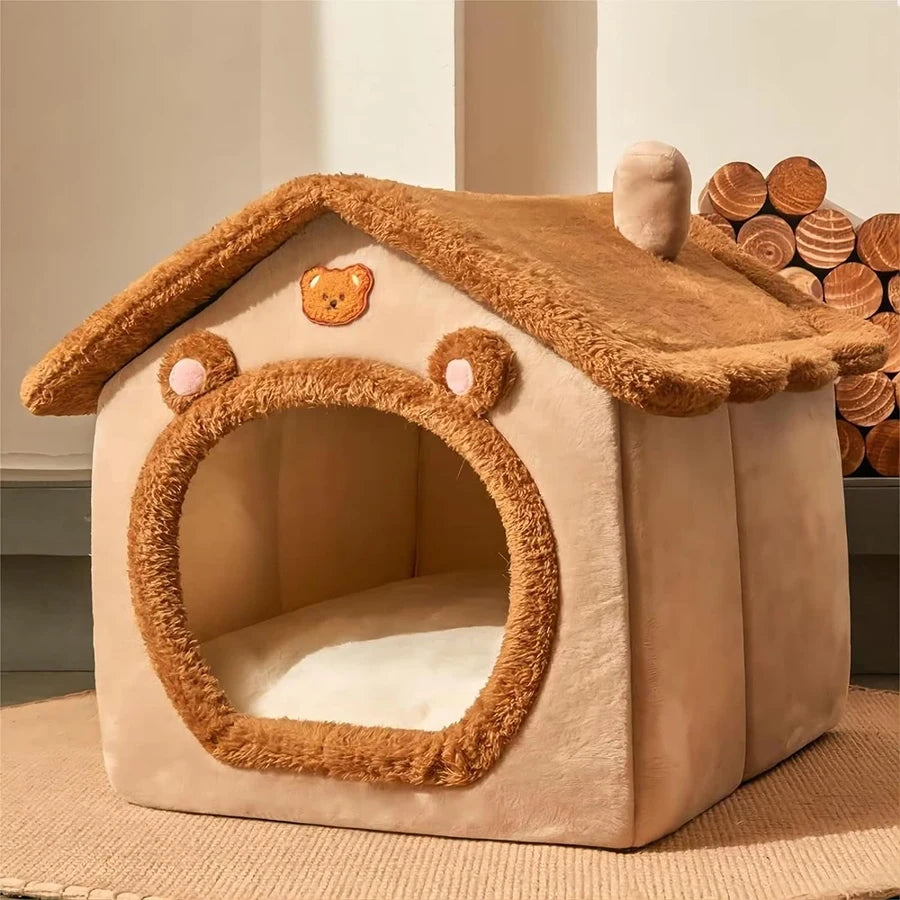 Foldable Pet House For Cats And Small Dogs Removable Bed