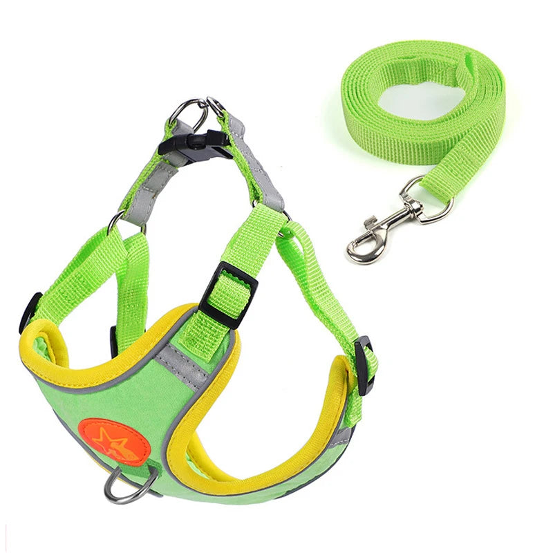 Reflective Mesh Dog Harness Vest For Small And Medium Breeds