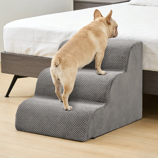 Curved Foam Dog Steps For Small Dogs Non Slip Indoor