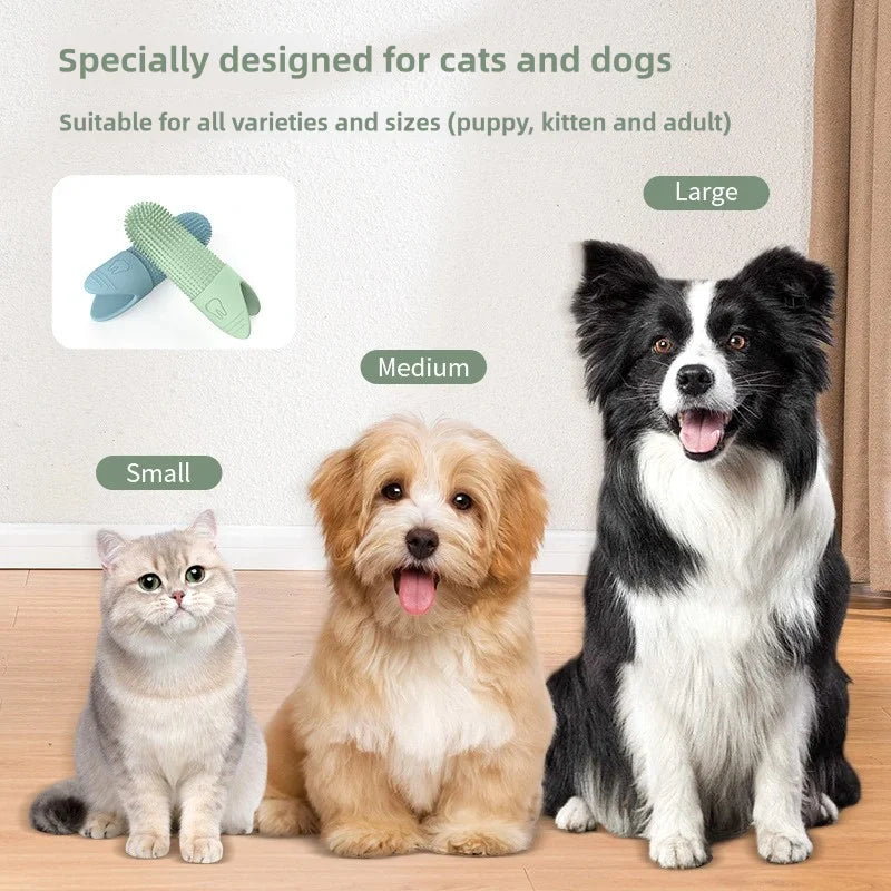 Dog Finger Toothbrush 360 Cleaning Silicone Dental Care