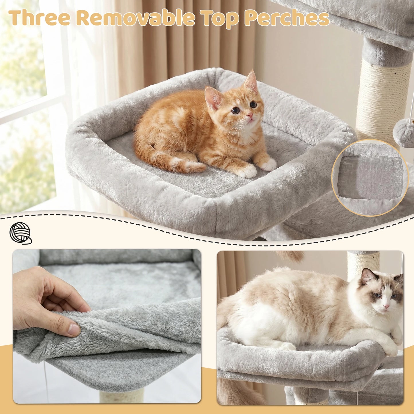 Large Multi Level Cat Tree Tower With Condos And Perches